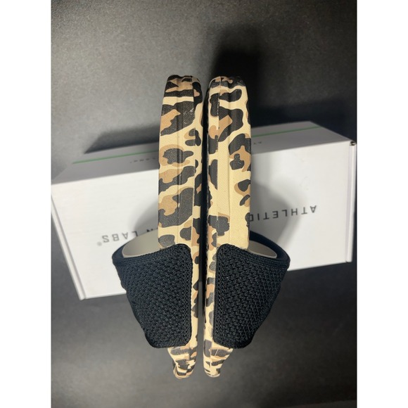 APL‎ NEW Women\'s TechLoom Satin Slides in Black/ Leopard Size 6